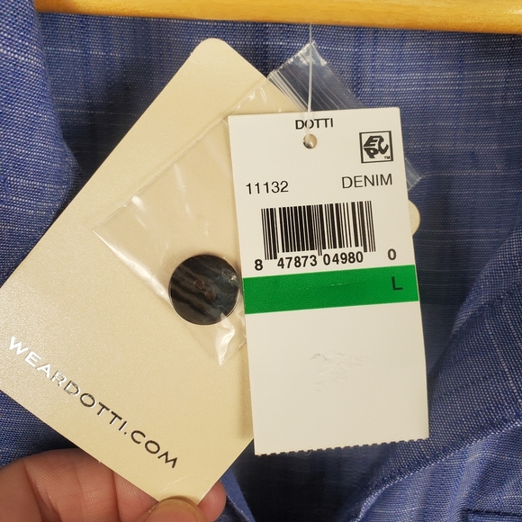 Dotti Lightweight Tunic / Cover-Up. Blue. LG. H100 - Picture 4 of 9